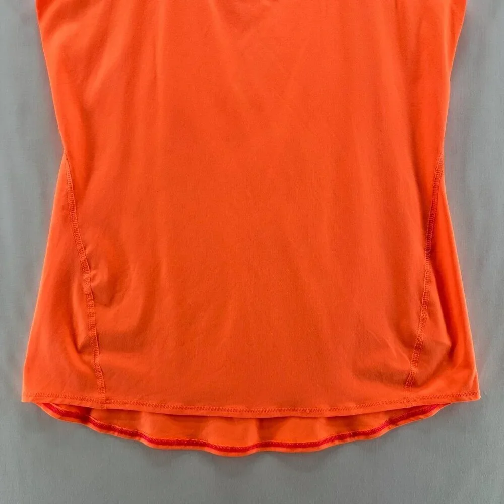 Athleta Top Size XS Chi Tank Scoop Neck Racerback Athletic Workout Neon Orange - Picture 4 of 10